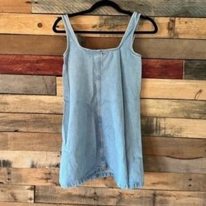 Zara Light Wash Denim 100% Cotton Tank Dress Size XS